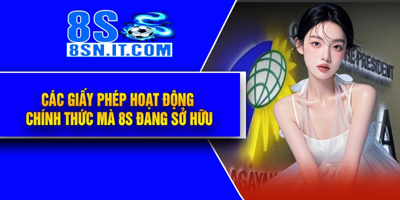 Các Giấy Phép Hoạt Động chính thức mà 8S đang sở hữu